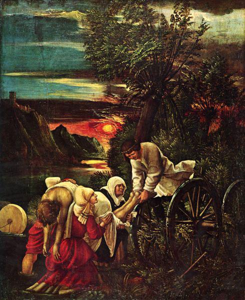 Albrecht Altdorfer Floriansfolge, Szenen zur Legende des Hl. Florian, Szene: Gefangennahme des Hl. Florian, Detail oil painting picture